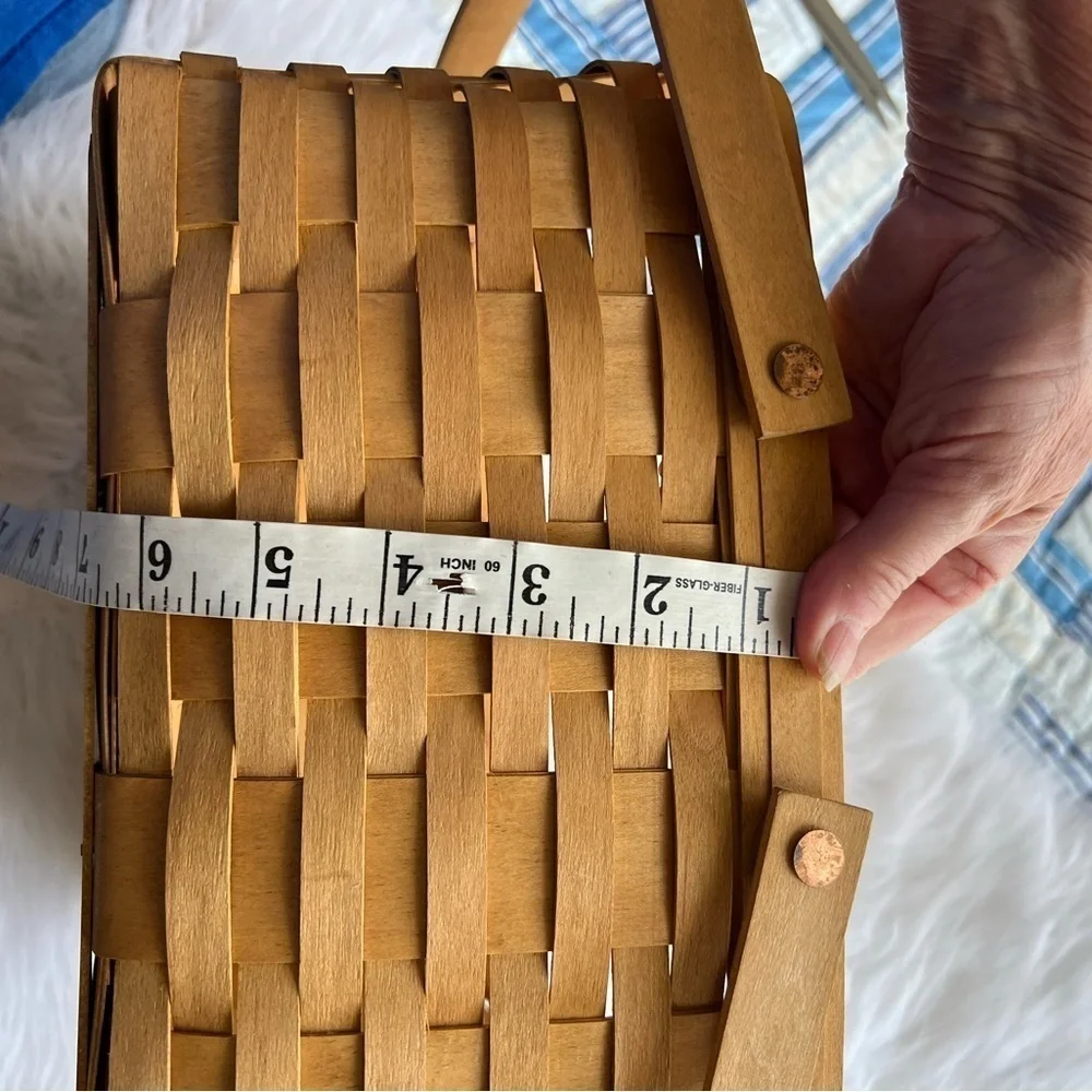 Longaberger Woven Handmade Basket 2003 Double Handle